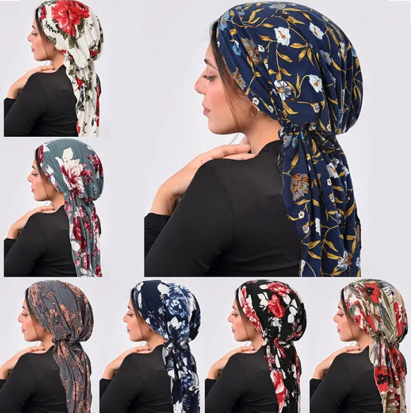 Maryam's Essential Pre-Tied Print Headscarf Hijab