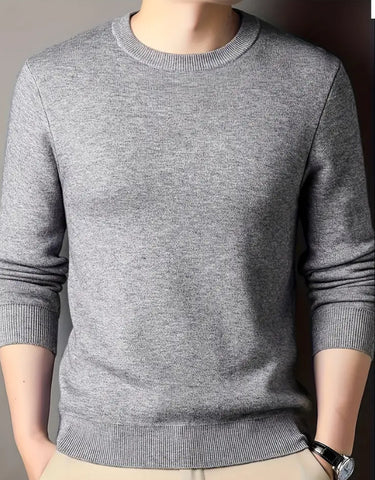 Maryam’s Essential Men Warm Knit Crew Neck Long Sleeves Sweater