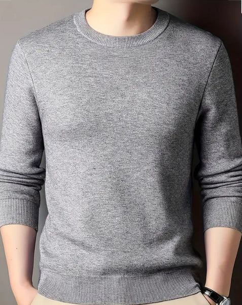 Maryam’s Essential Men Warm Knit Crew Neck Long Sleeves Sweater