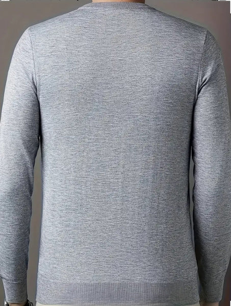 Maryam’s Essential Men Warm Knit Crew Neck Long Sleeves Sweater