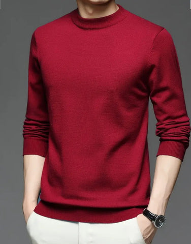 Maryam’s Essential Men Warm Knit Crew Neck Long Sleeves Sweater