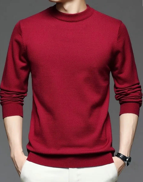 Maryam’s Essential Men Warm Knit Crew Neck Long Sleeves Sweater