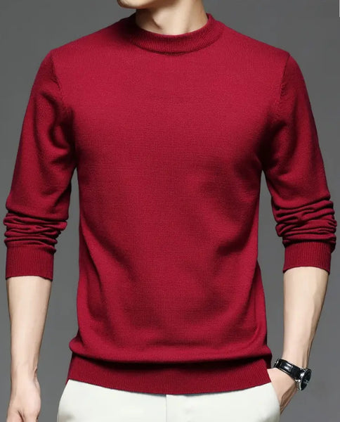 Maryam’s Essential Men Warm Knit Crew Neck Long Sleeves Sweater