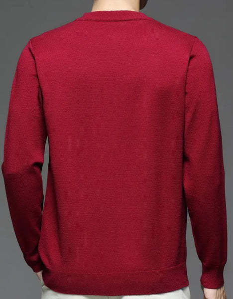 Maryam’s Essential Men Warm Knit Crew Neck Long Sleeves Sweater