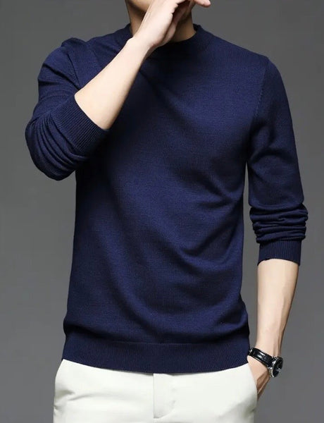 Maryam’s Essential Men Warm Knit Crew Neck Long Sleeves Sweater