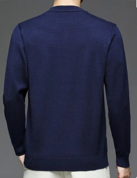 Maryam’s Essential Men Warm Knit Crew Neck Long Sleeves Sweater