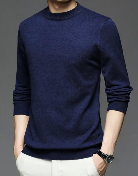 Maryam’s Essential Men Warm Knit Crew Neck Long Sleeves Sweater