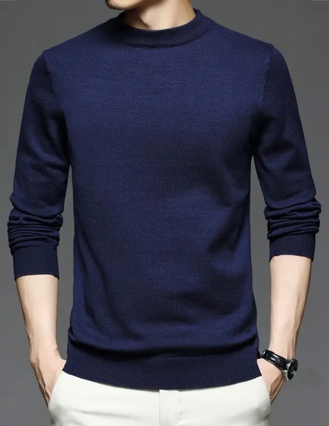 Maryam’s Essential Men Warm Knit Crew Neck Long Sleeves Sweater