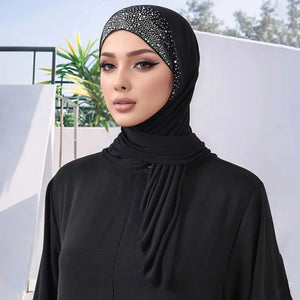 Maryam’s Essential Diamanté Sparkling Everyday Square Polyester Hijab