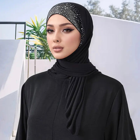 Maryam’s Essential Diamanté Sparkling Everyday Square Polyester Hijab