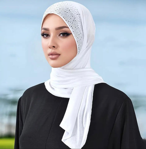 Maryam’s Essential Diamanté Sparkling Everyday Square Polyester Hijab