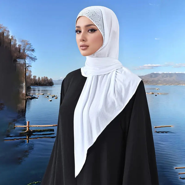Maryam’s Essential Diamanté Sparkling Everyday Square Polyester Hijab