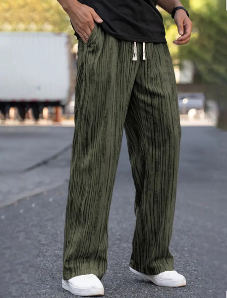 Maryam’s Essential Men Casual Lightweight Breathable Cotton Loose Fit Straight Leg Pants