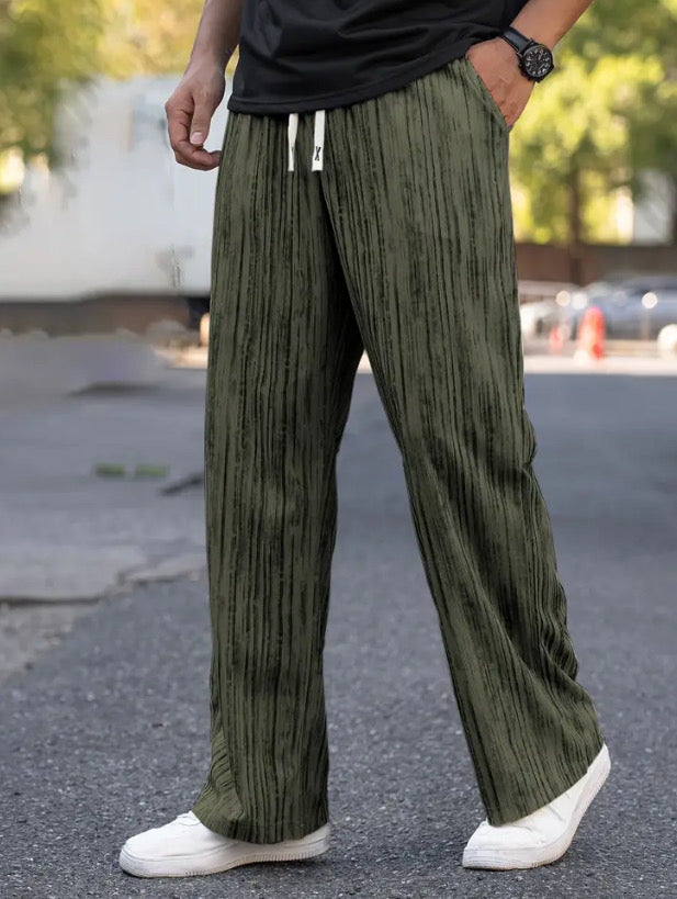 Maryam’s Essential Men Casual Lightweight Breathable Cotton Loose Fit Straight Leg Pants