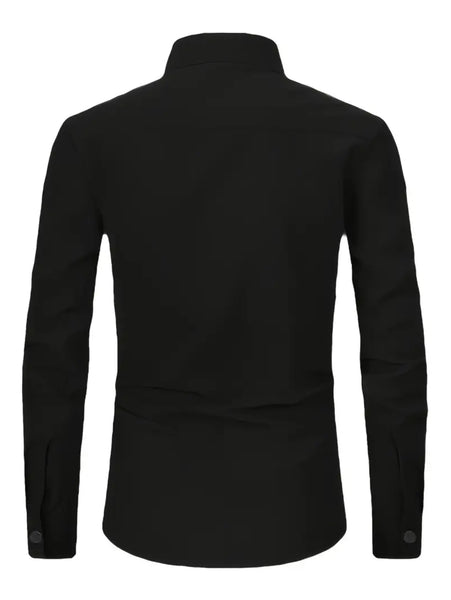 Maryam’s Essential Breathable Stand Up Collar Button Long Sleeves Cotton Shirt