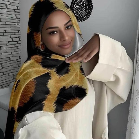 Maryam’s Essential Premium Leopard Printed Polyester Hijab