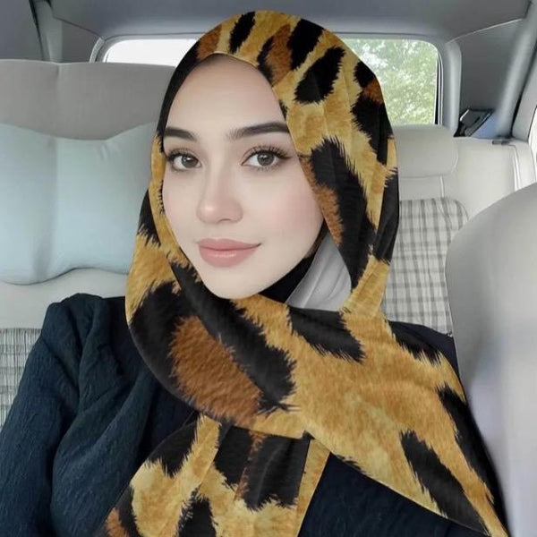 Maryam’s Essential Premium Leopard Printed Polyester Hijab