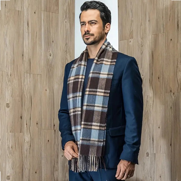 Maryam’s Essential Luxury Men Large Pure Wool Cashmere Scarf