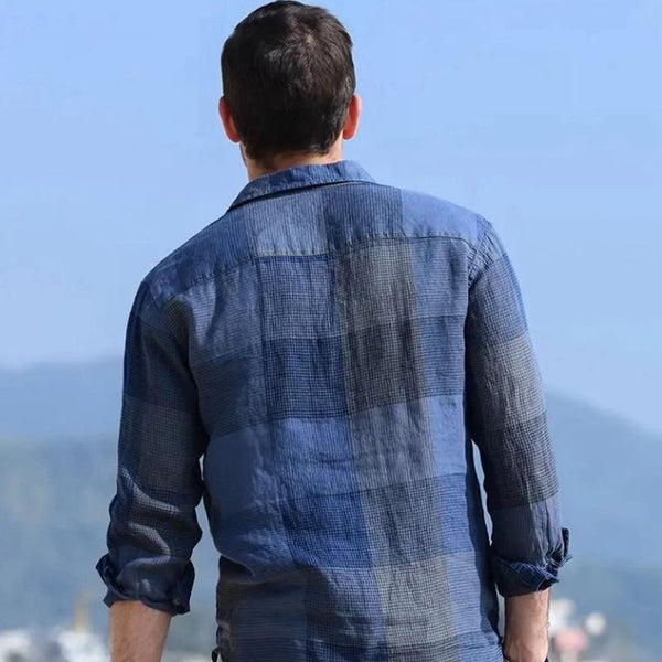 Maryam’s Essential Checked Plaid Long Sleeves Button Up Rayon Polyester Top Tank