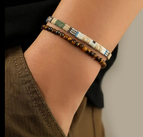Maryam's Essential Charm Beads Woven Bracelet Set