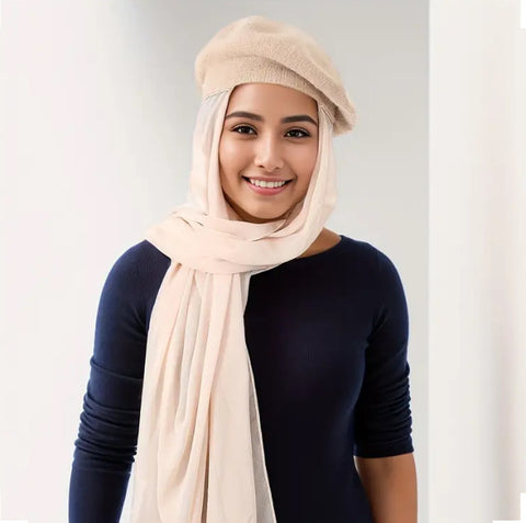 Maryam’s Essential Exquisite Lightweight Chiffon with Beret Hat