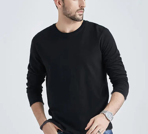 Maryam’s Essential Casual Cotton Long Sleeves Crew Neck T-Shirt