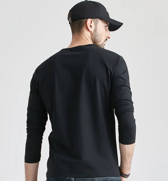 Maryam’s Essential Casual Cotton Long Sleeves Crew Neck T-Shirt