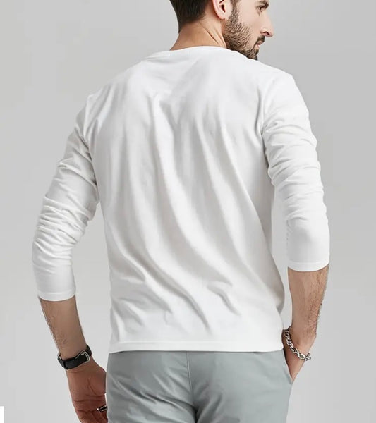 Maryam’s Essential Casual Cotton Long Sleeves Crew Neck T-Shirt