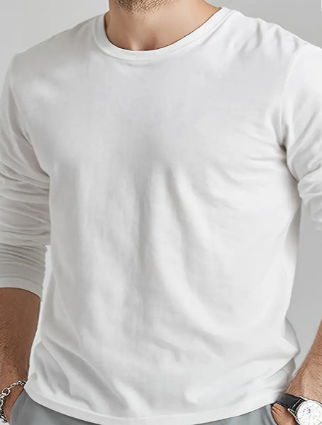 Maryam’s Essential Casual Cotton Long Sleeves Crew Neck T-Shirt