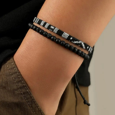Maryam's Essential Charm Beads Woven Bracelet Set