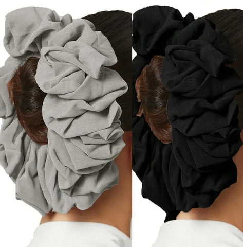 Maryam’s Essential Large Two Pieces Chiffon Volume Scrunchies Set