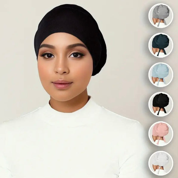 Maryam’s Essential Tie Back Drawstring Cap for Hijabs