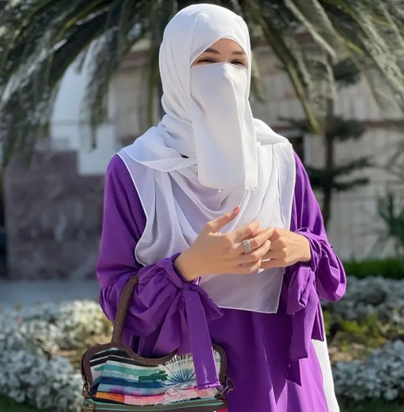Maryam’s Essential Thin Breathable Chiffon Hijab & Niqab Veil Headscarf Set