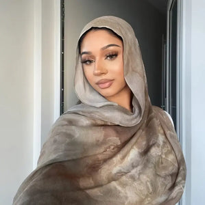 Maryam’s Essential Premium Marble Print Chiffon Hijab