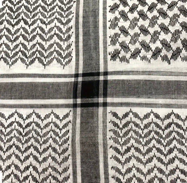 Maryam’s Essential Arab Men Premium Cotton Shemagh Keffiyeh Scarf/Shawl