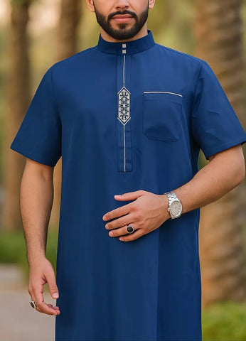 Maryam’s Essential Men Ethnic Vintage Geometric Pattern Kaftan