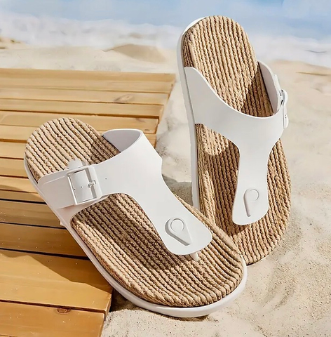 Maryam’s Essential Lightweight Synthetic Leather Top EVA Sole Buckle Sandals
