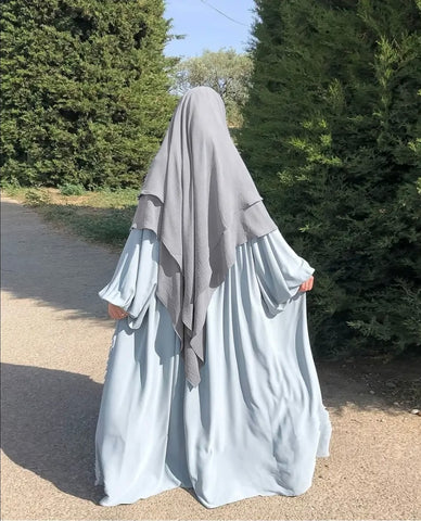 Maryam’s Essential Luxury Plain Layered Khimar Hijab
