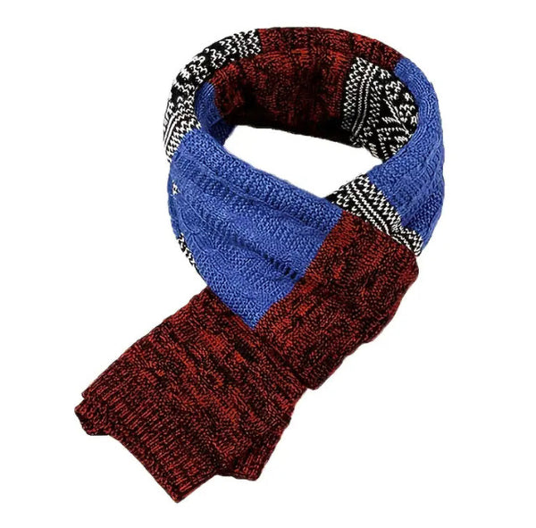 Maryam’s Essential Luxury Men Checked Acrylic Knit Winter Scarf