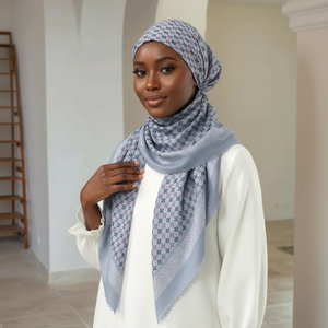 Maryam’s Essential Mature Elegant Vintage Print Pre-Tied Elastic Band Hijab