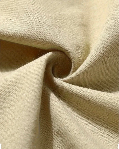 Maryam’s Essential Breathable Button Long Sleeves Cotton Linen Top Tank