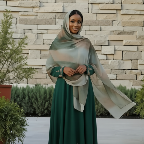 Maryam’s Essential Premium Water Wave Marble Print Chiffon Hijab