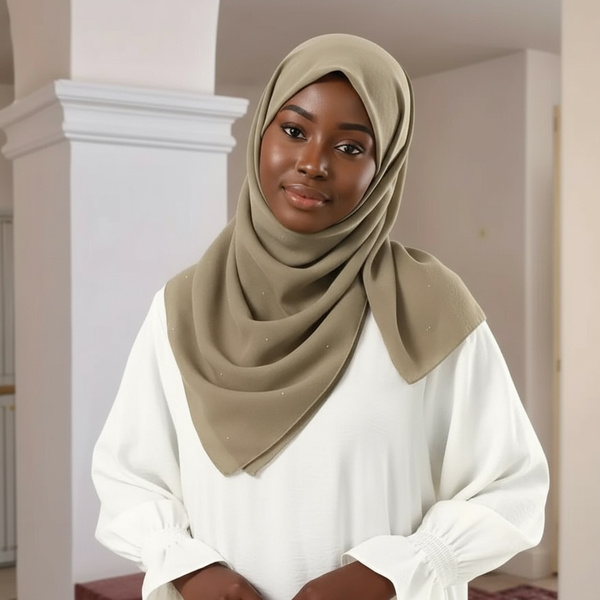 Maryam's Essential Large Premium Diamanté Cotton Viscose Hijab