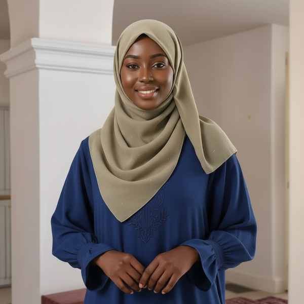 Maryam's Essential Large Premium Diamanté Cotton Viscose Hijab