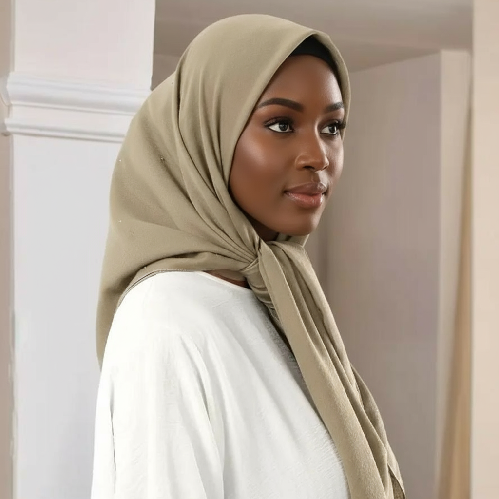 Maryam's Essential Large Premium Diamanté Cotton Viscose Hijab