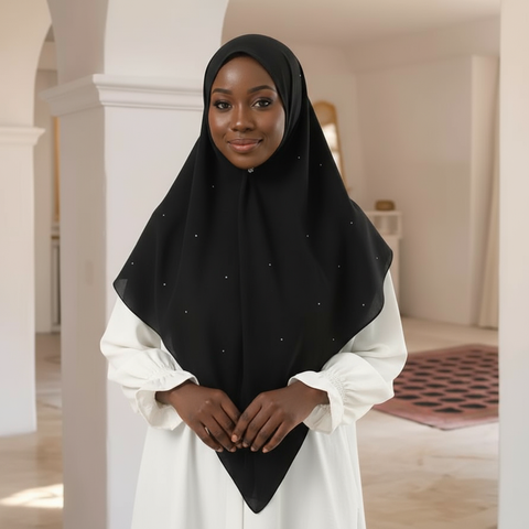 Maryam's Essential Large Premium Diamanté Cotton Viscose Hijab
