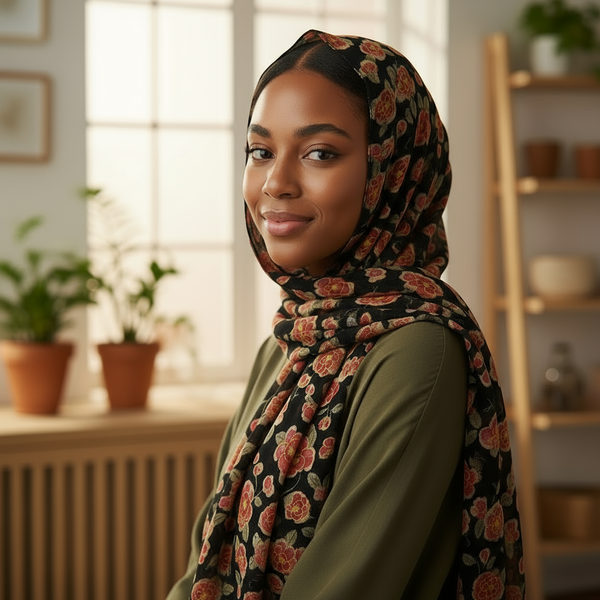Maryam’s Essential Premium Print Chiffon Hijab Scarf
