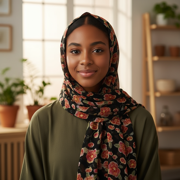 Maryam’s Essential Premium Print Chiffon Hijab Scarf