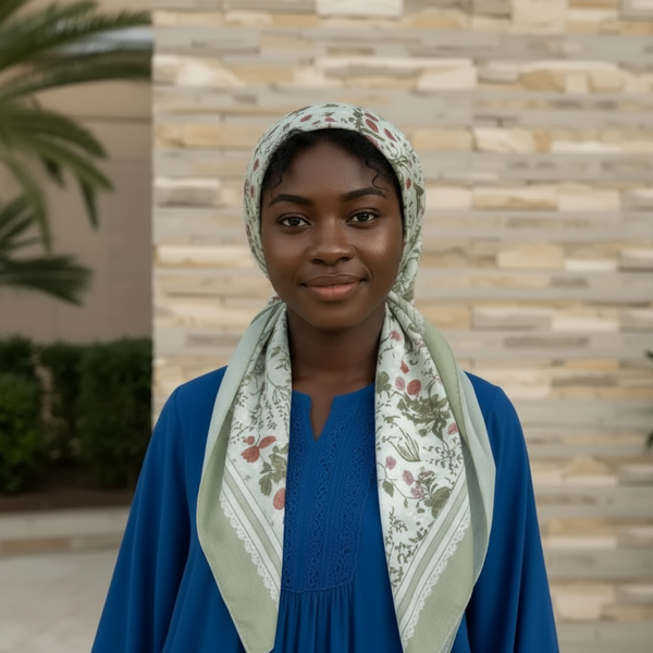 Maryam’s Essential Luxury Silk Polyester Printed Shawl/Hijab