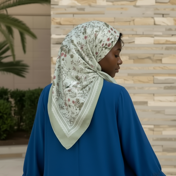 Maryam’s Essential Luxury Silk Polyester Printed Shawl/Hijab